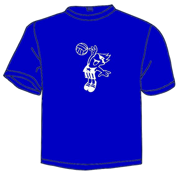 weiß auf royalblau